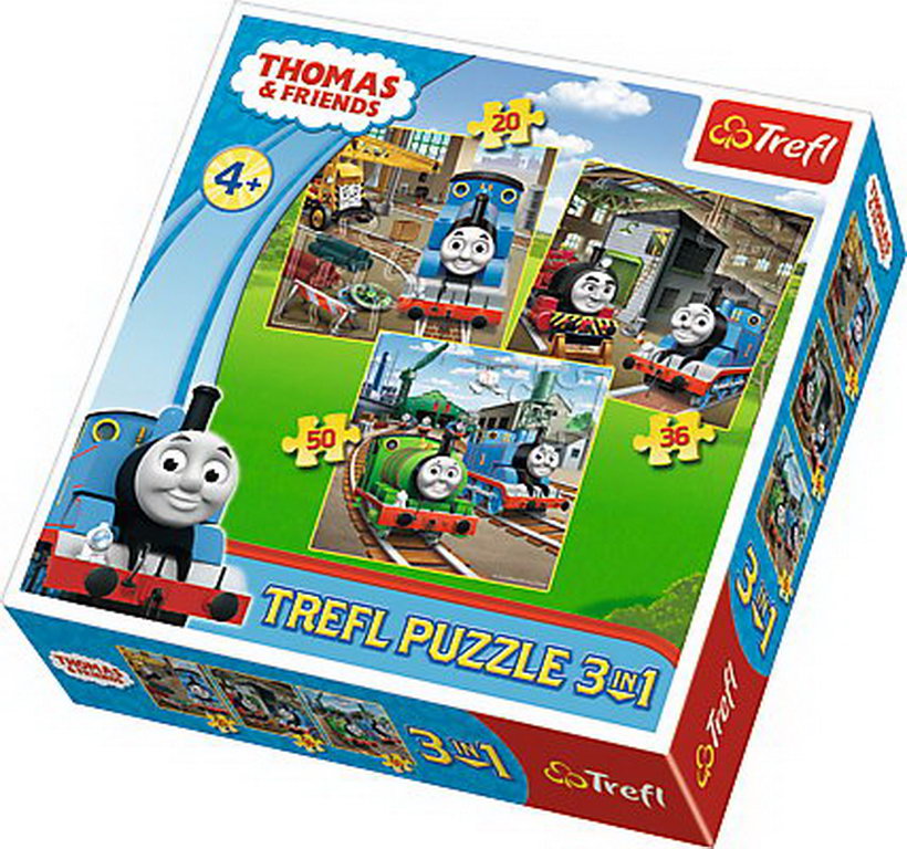 Puzzle Trefl 3in1 Thomas Intra In Actiune