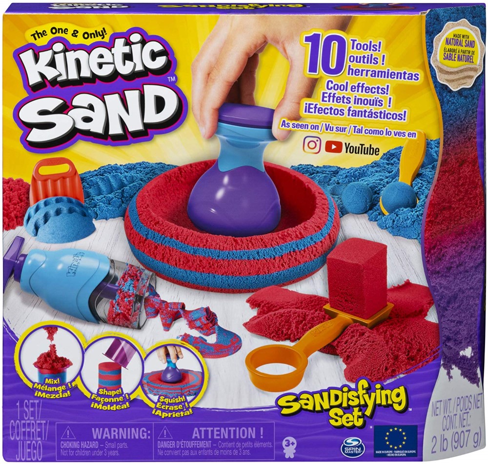 Kinetic Sand Set Sandtastic Cu 10 Accesorii Si Nisip