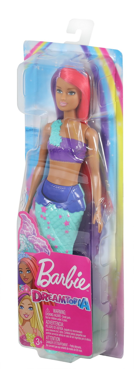 Barbie Papusa Sirena Cu Parul In Doua Culori