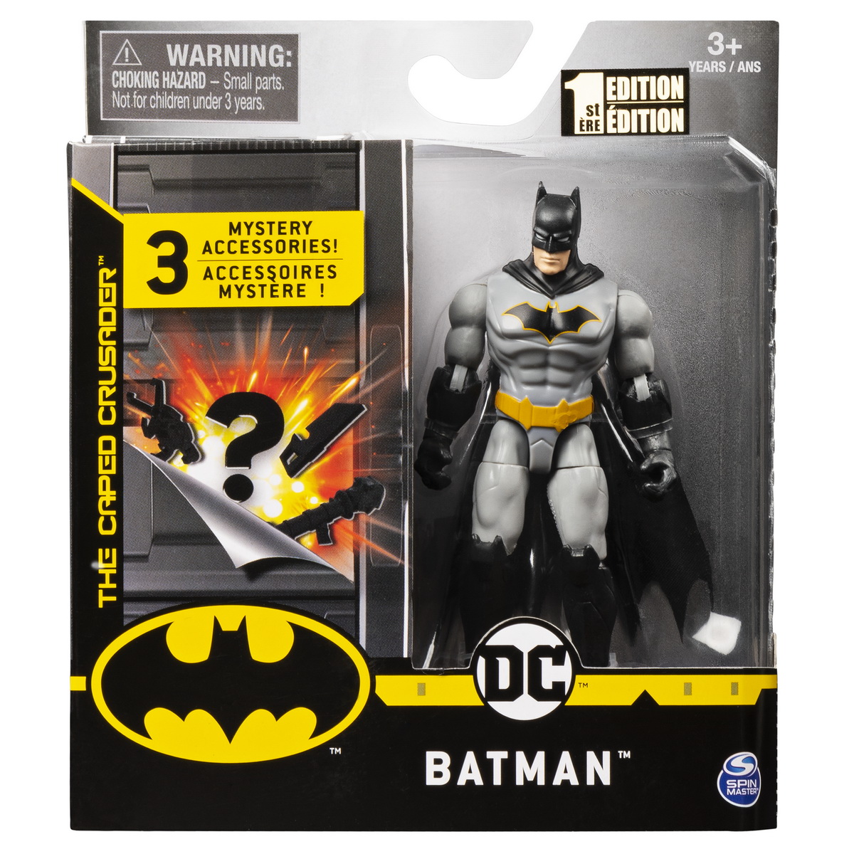 Figurina Batman 10cm Cu Costum Gri Si Accesorii