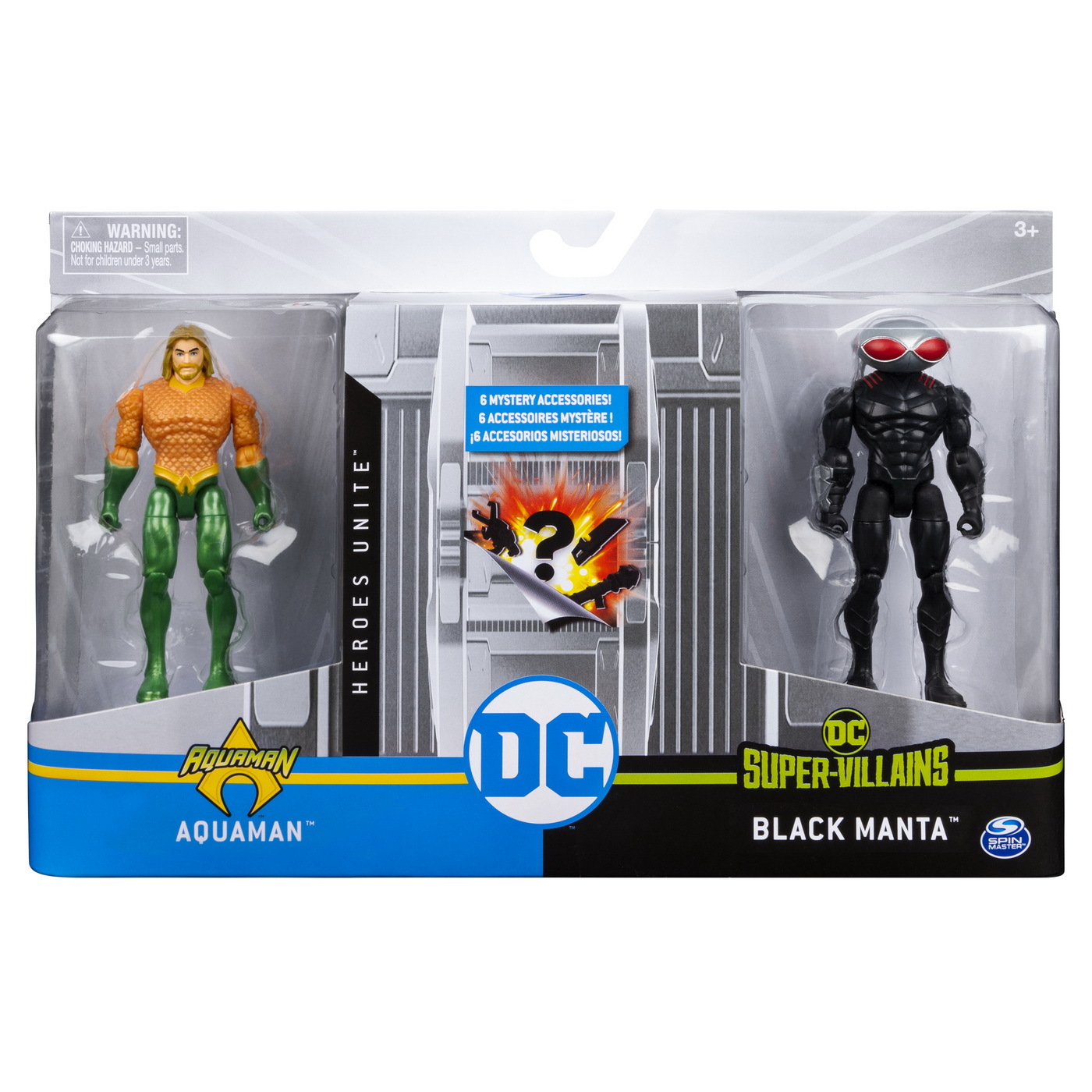 Set 2 Figurine Articulate Aquaman Si Black Manta Cu 6 Accesorii