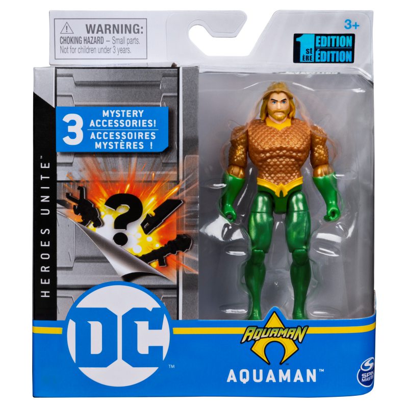 Figurina Aquaman 10cm Flexibila Cu Accesorii