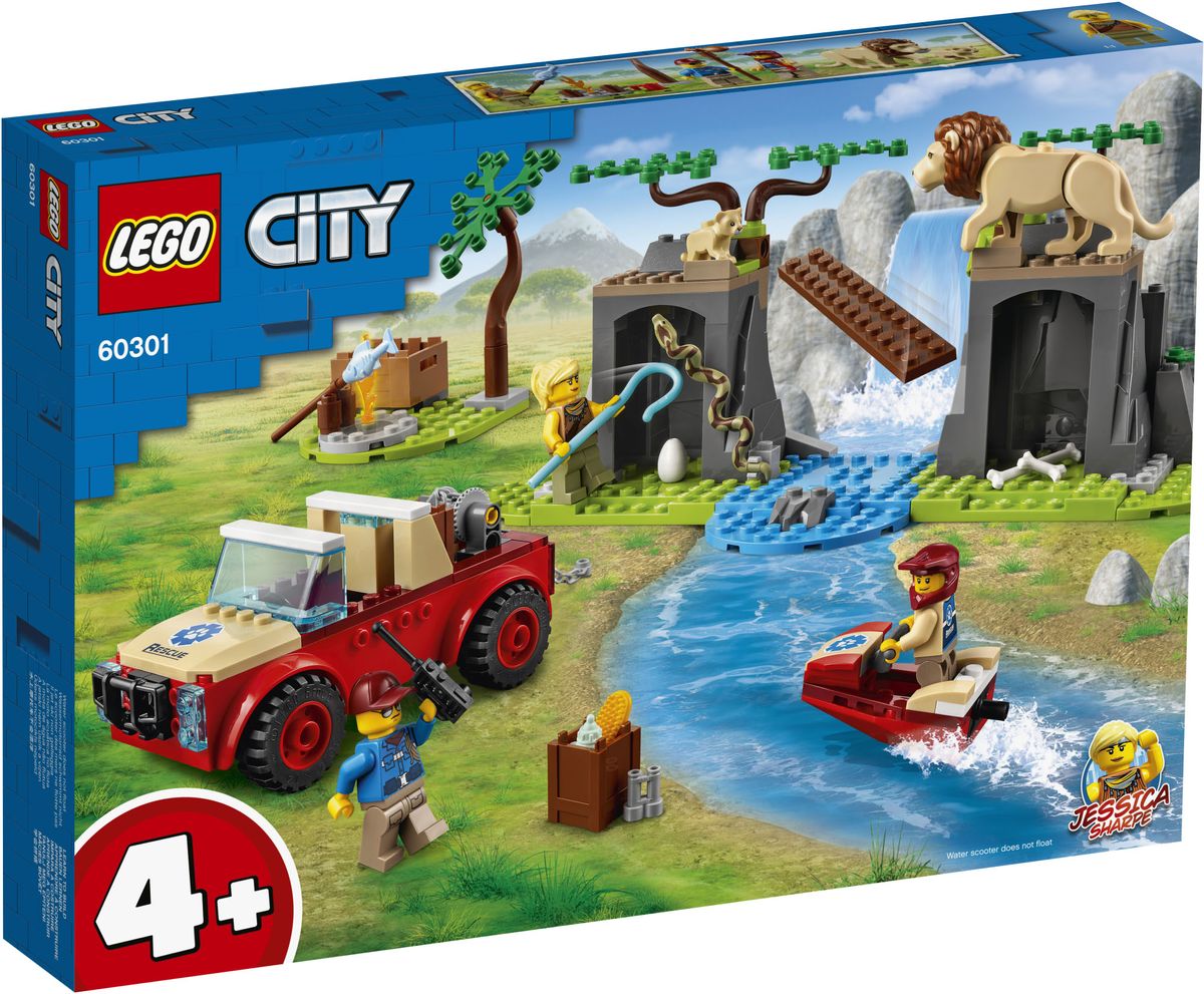 Lego City Masina De Teren Pentru Salvarea Animalelor Salbatice 60301