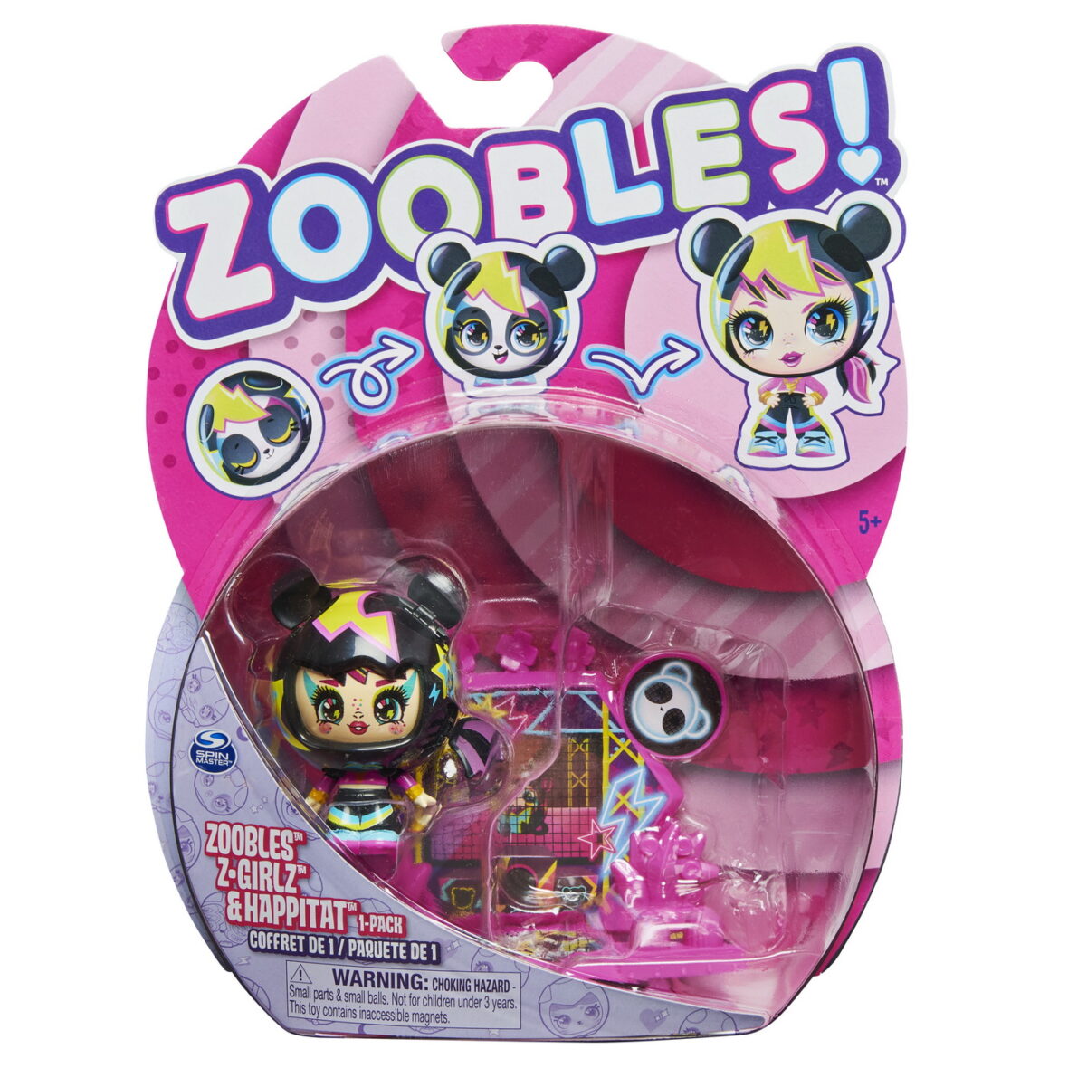 Zoobles Z-girlz Figurina De Transformare Fetita Ursulet Panda