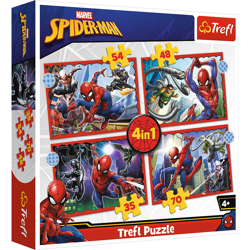 Puzzle Trefl 4in1 Spiderman – Eroul Spiderman
