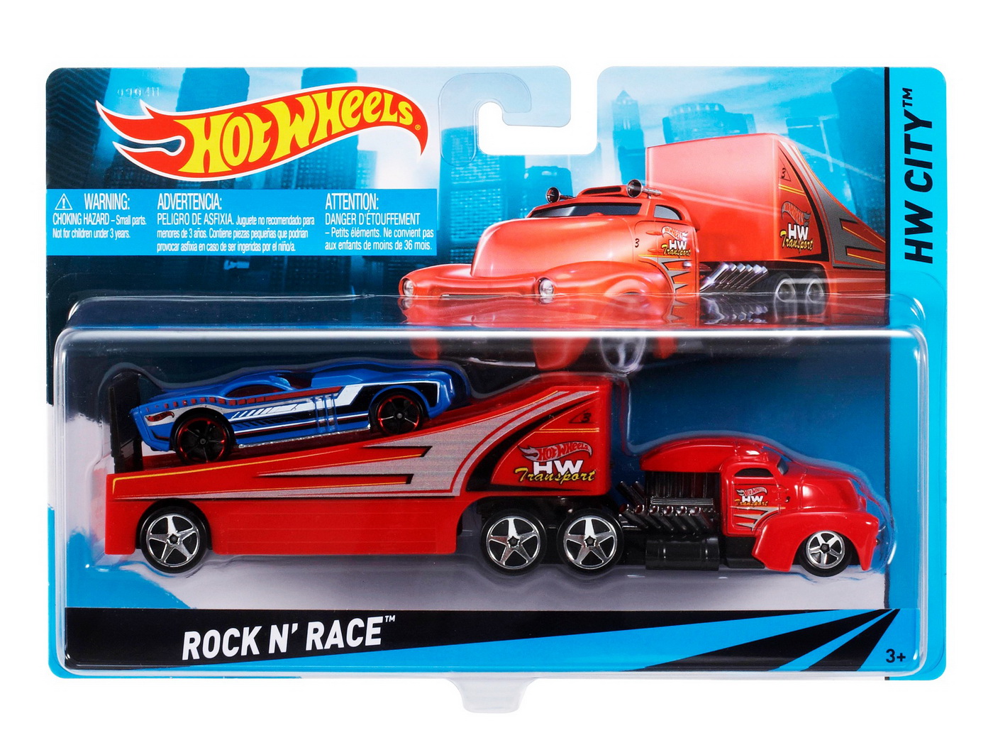 Set Camion Si Masina Sport Hot Wheels Rock N’ Race