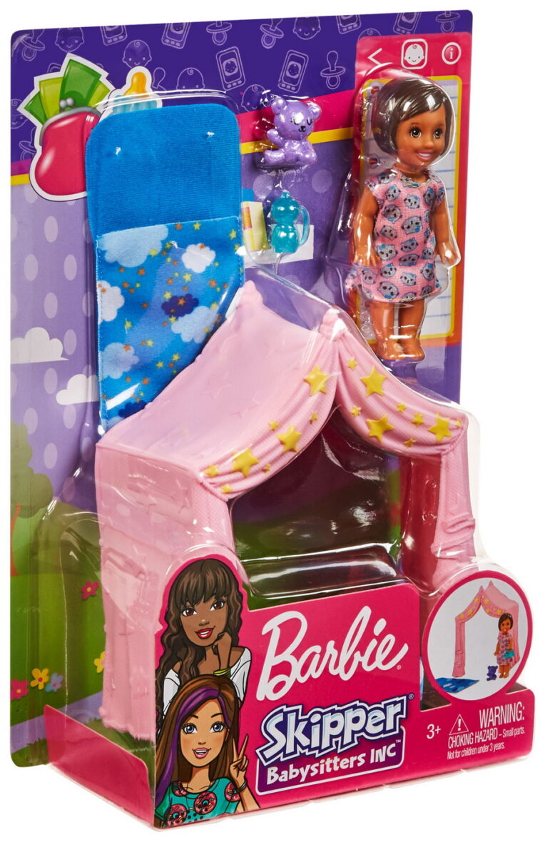 Set Barbie Skipper Babysitters Petrecere In Pijamale Cu Papusa Fetita