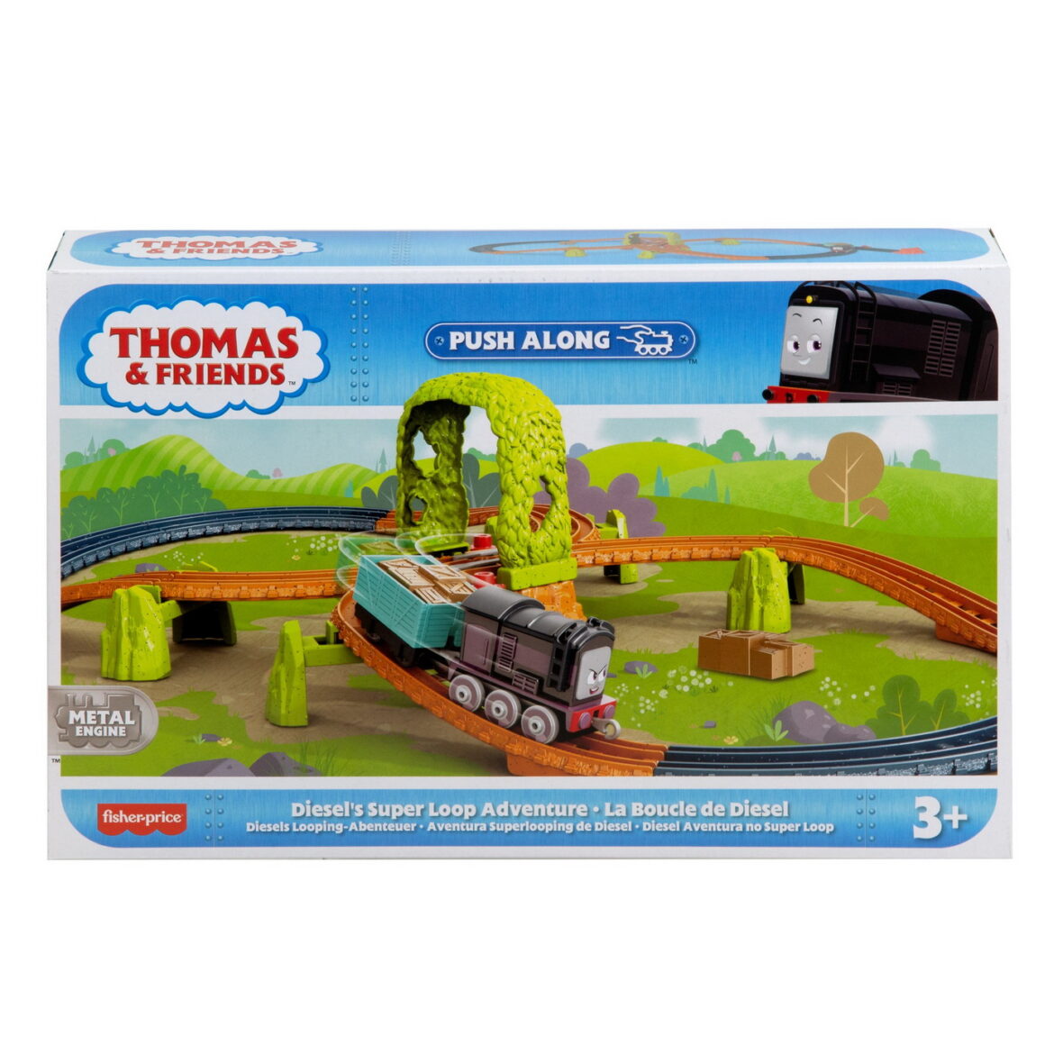 Thomas Set De Joaca Cu Locomotiva Push Along Diesel Si Accesorii