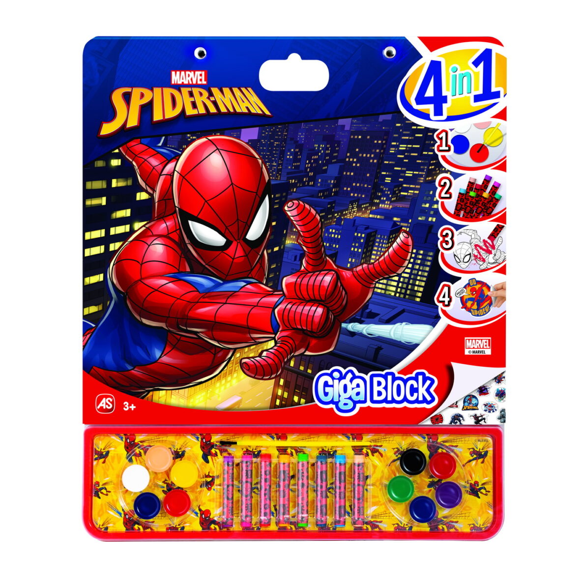 Spiderman Set Pentru Desen Giga Block 4 In 1