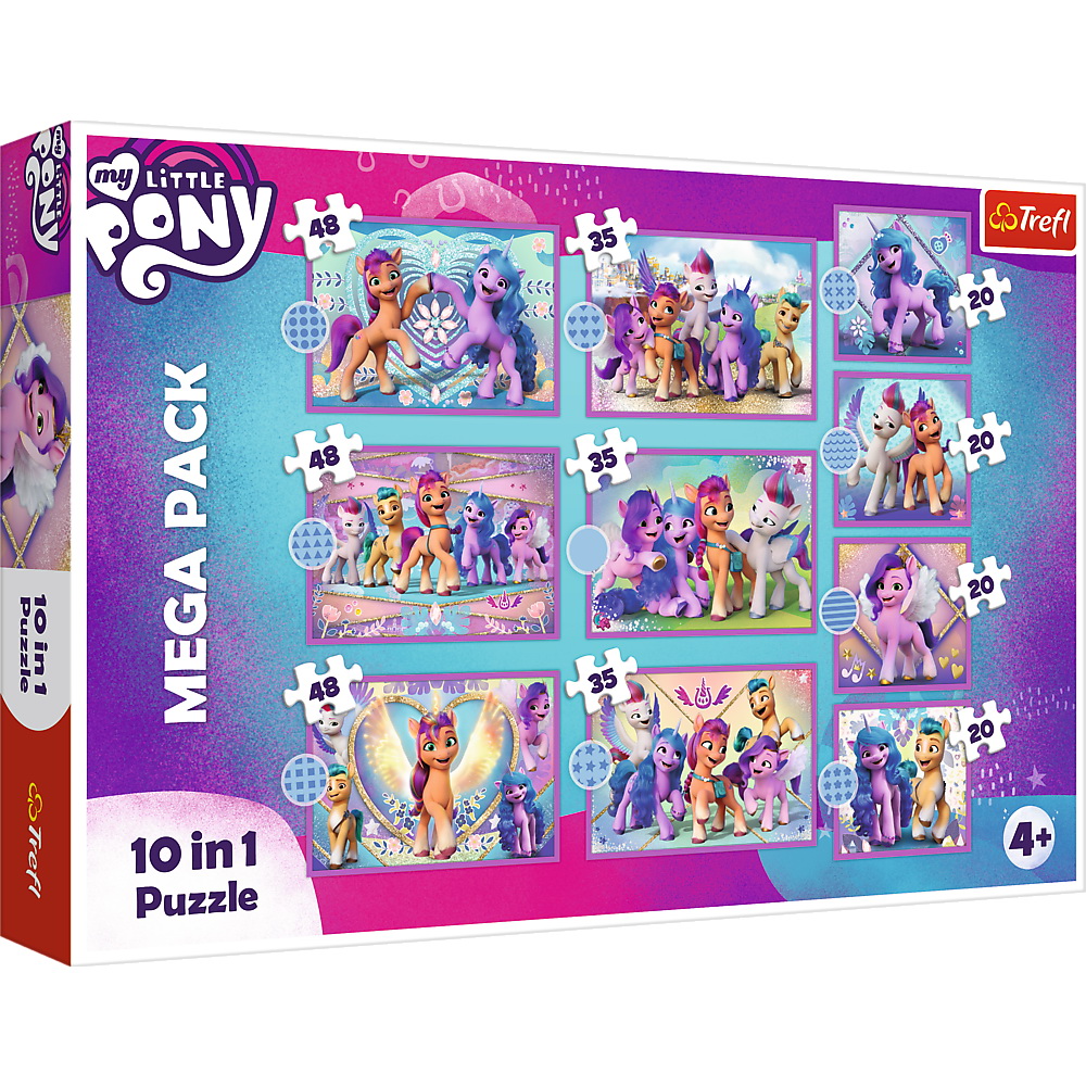 Puzzle Trefl 10in1 My Little Pony –  Poneii Stralucitori