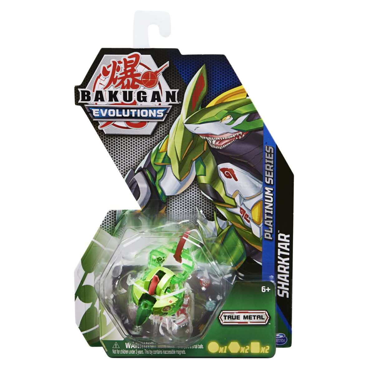 Bakugan S4 Figurina Metalica Sharktar Verde