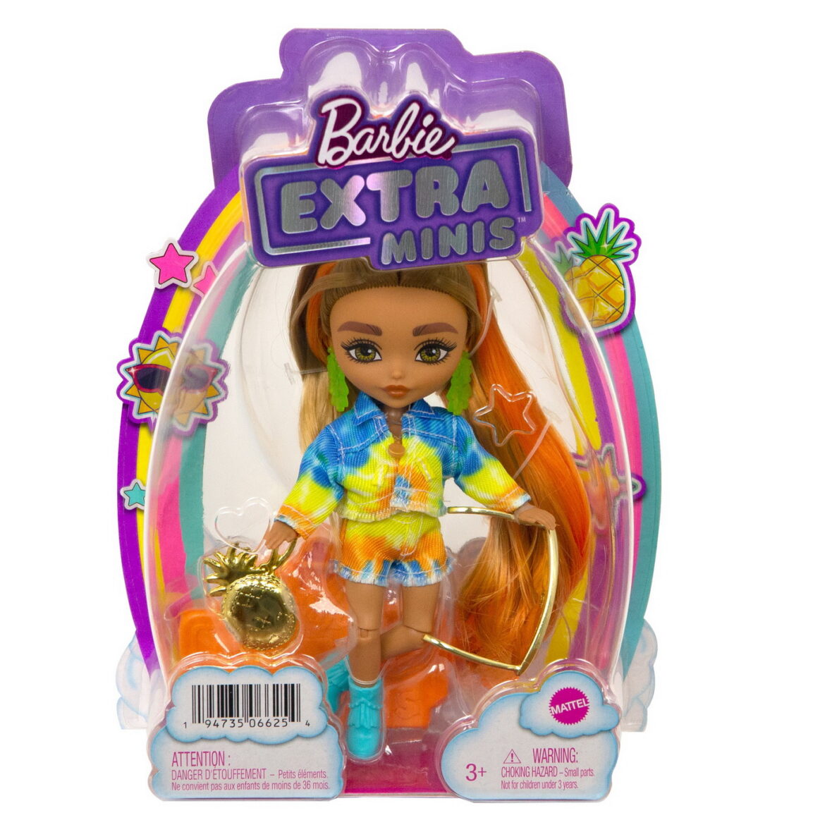 Barbie Papusa Barbie Extra Mini Cu Par Curcubeu