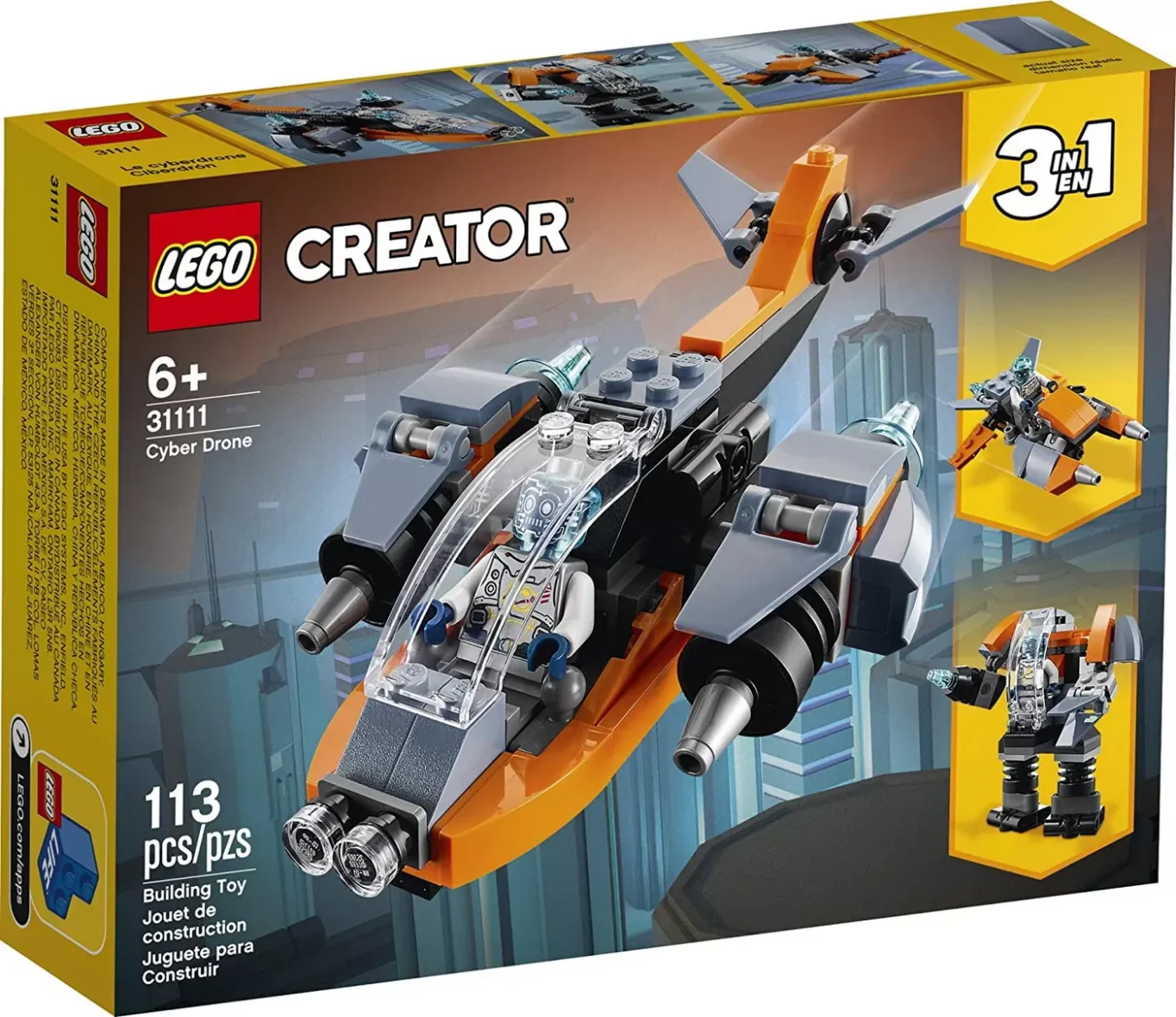 LEGO CREATOR DRONA CIBERNETICA 31111