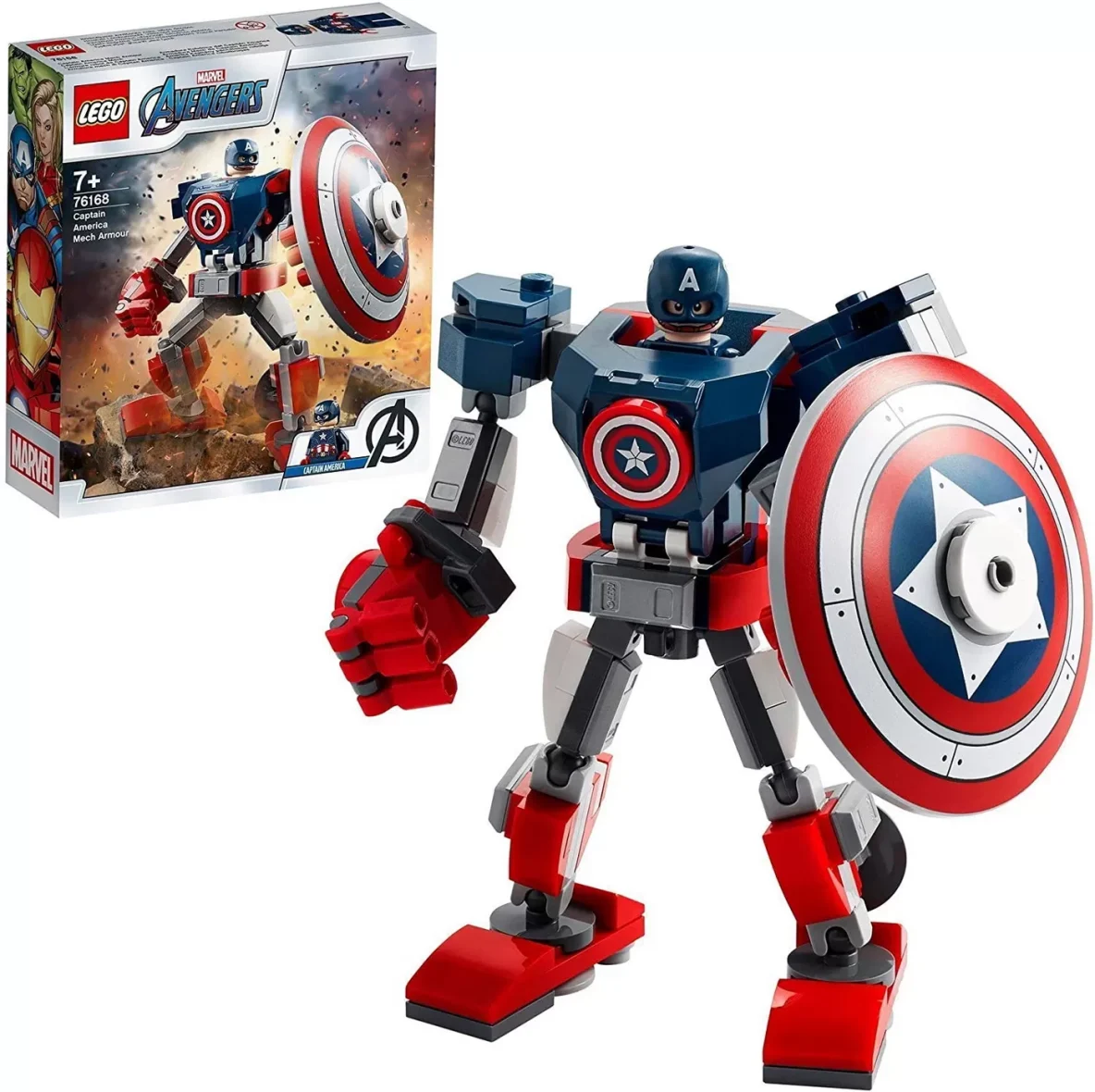 LEGO SUPER HEROES ARMURA DE ROBOT CAPITANUL AMERICA 76168