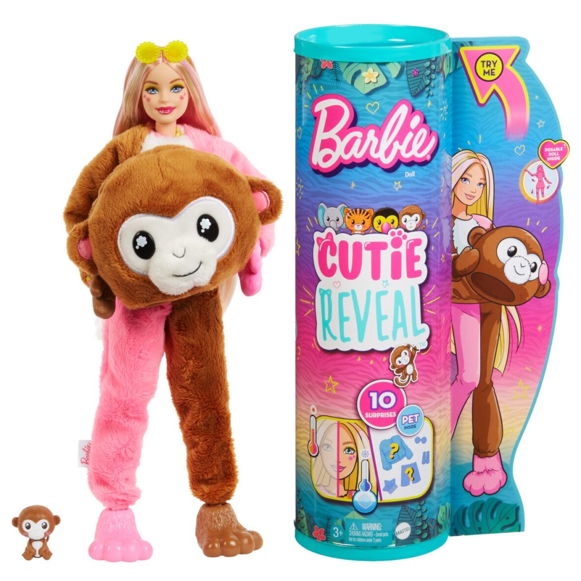 Barbie Papusa Barbie Cutie Reveal Maimutica