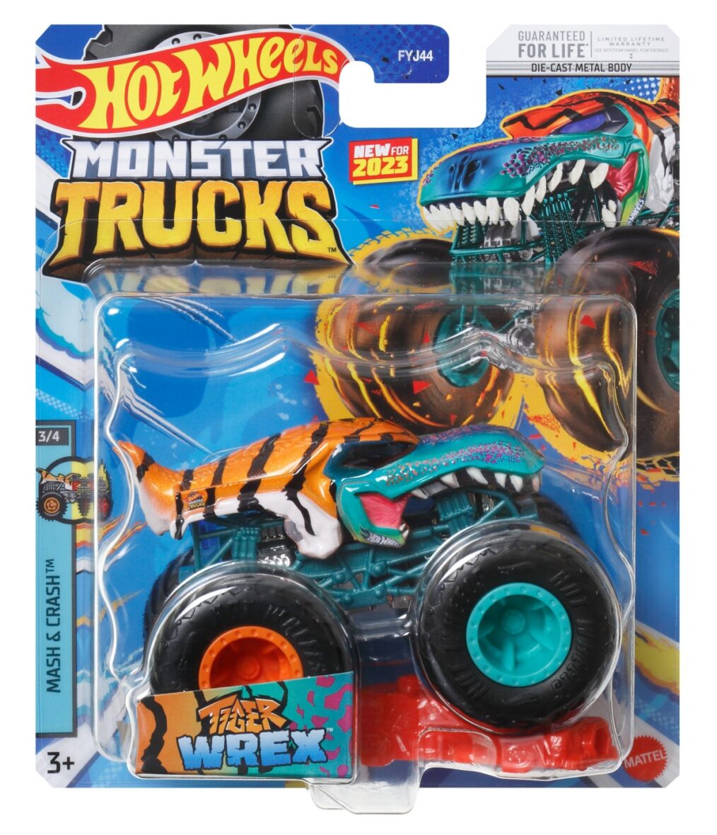Hot Wheels Monster Truck Masinuta Tiger Wrex Scara 1:64