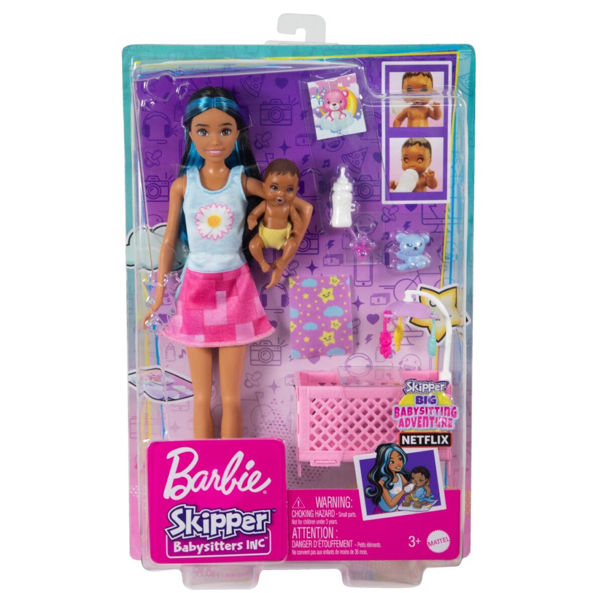 Papusa Barbie Mamica Bruneta Cu Bebelus