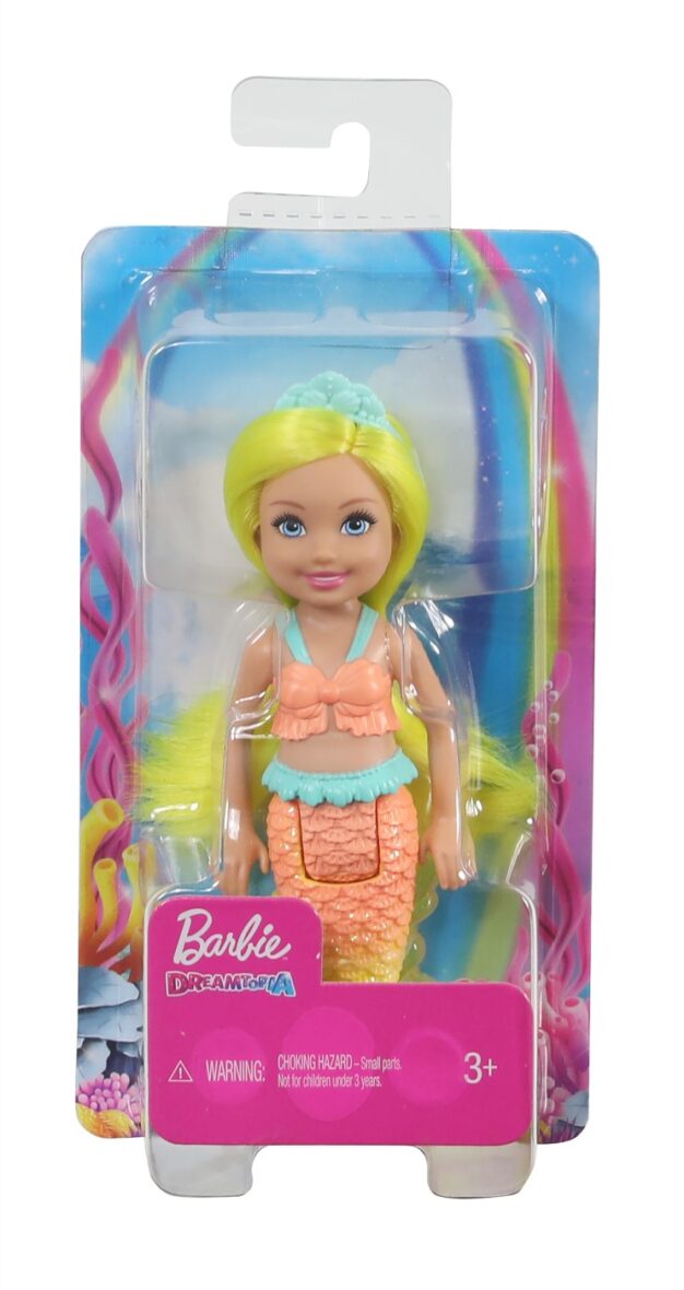 Barbie Dreamtopia Papusa Chelsea Sirena Galbena