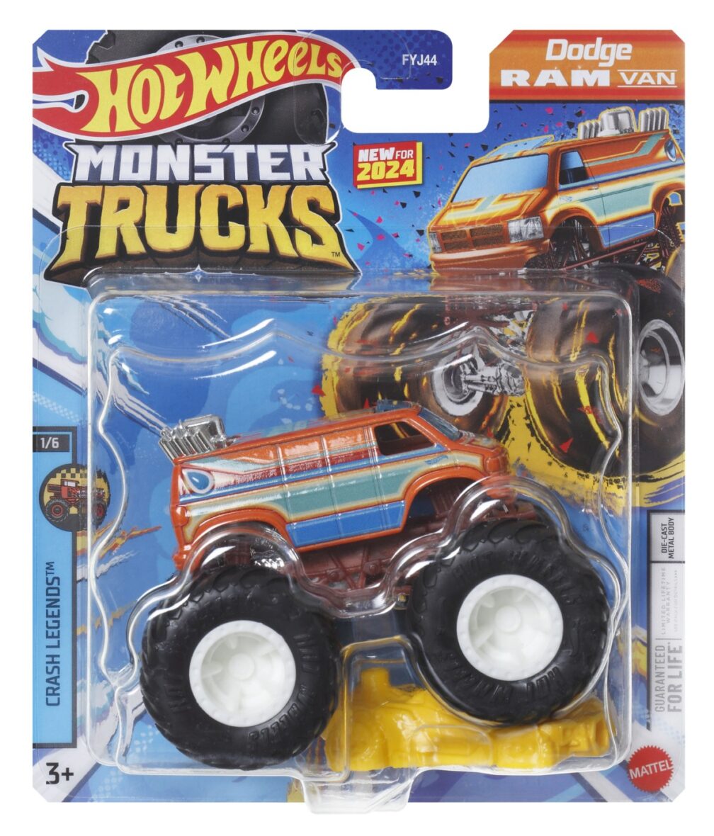 Hot Wheels Monster Truck Masinuta Dodge Ram Van Scara 1:64
