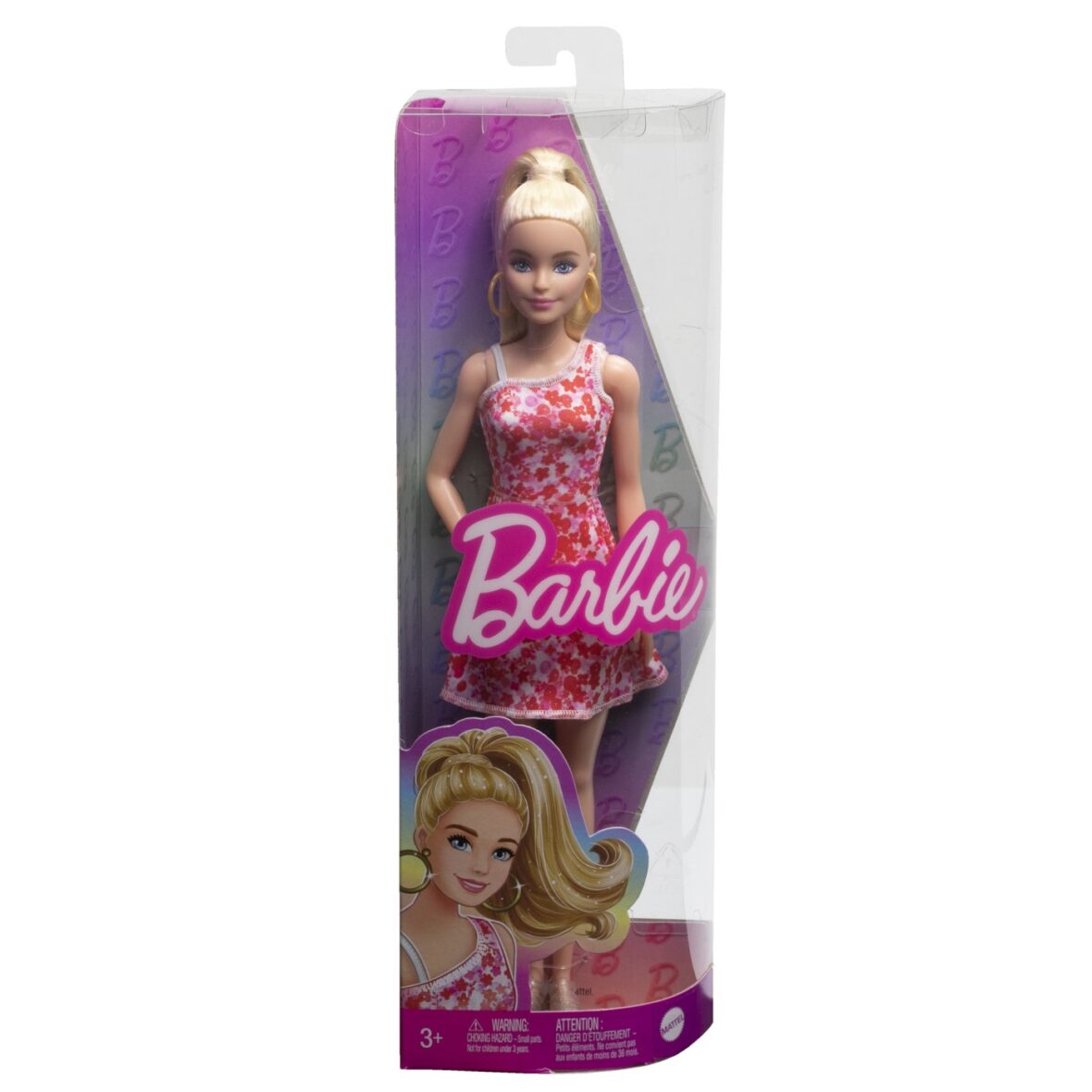 Papusa Barbie Fashionista Blonda Cu Parul Prins In Coada