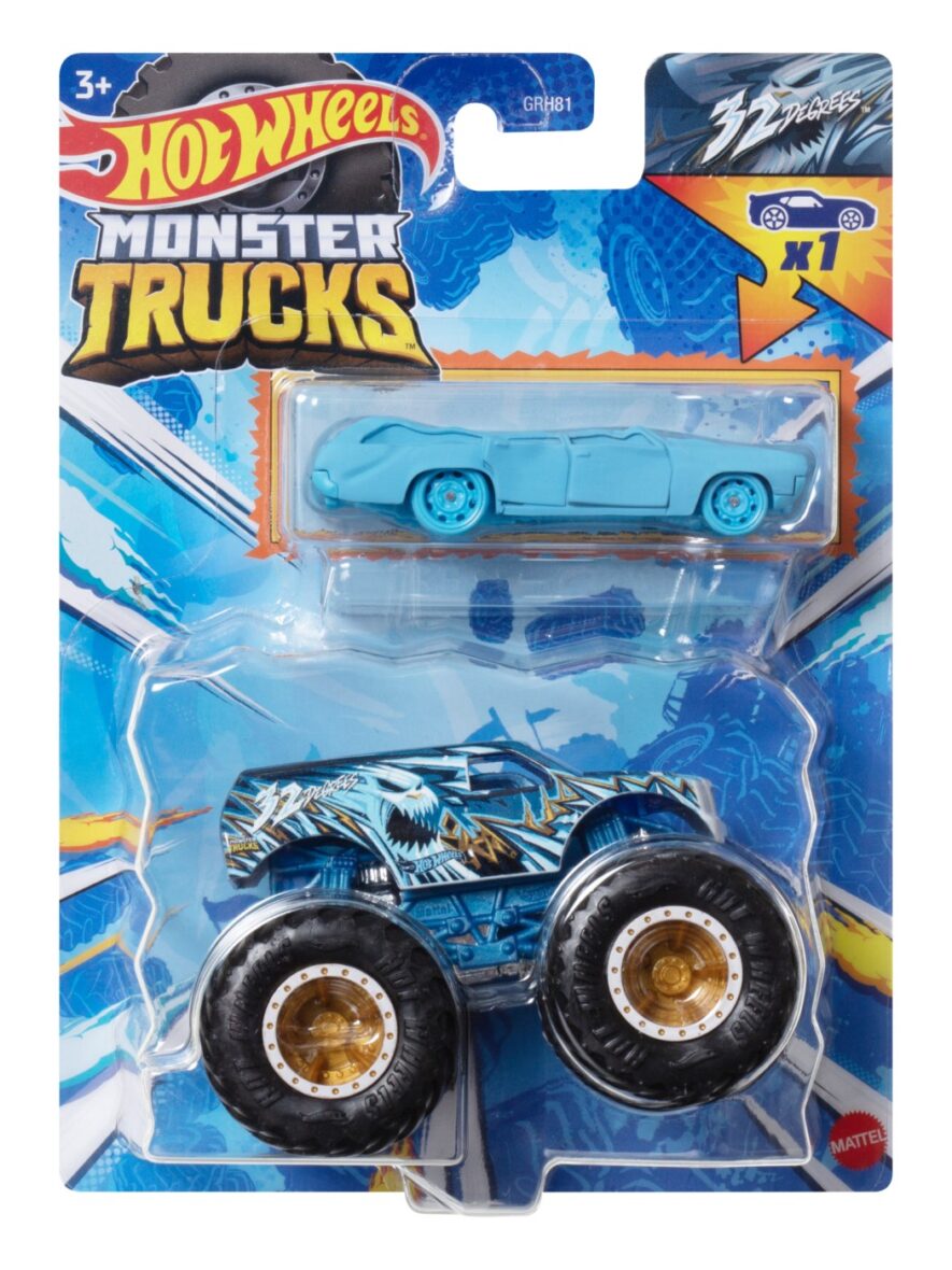 Hot Wheels Monster Truck Si Masinuta Metalica 32 Degrees