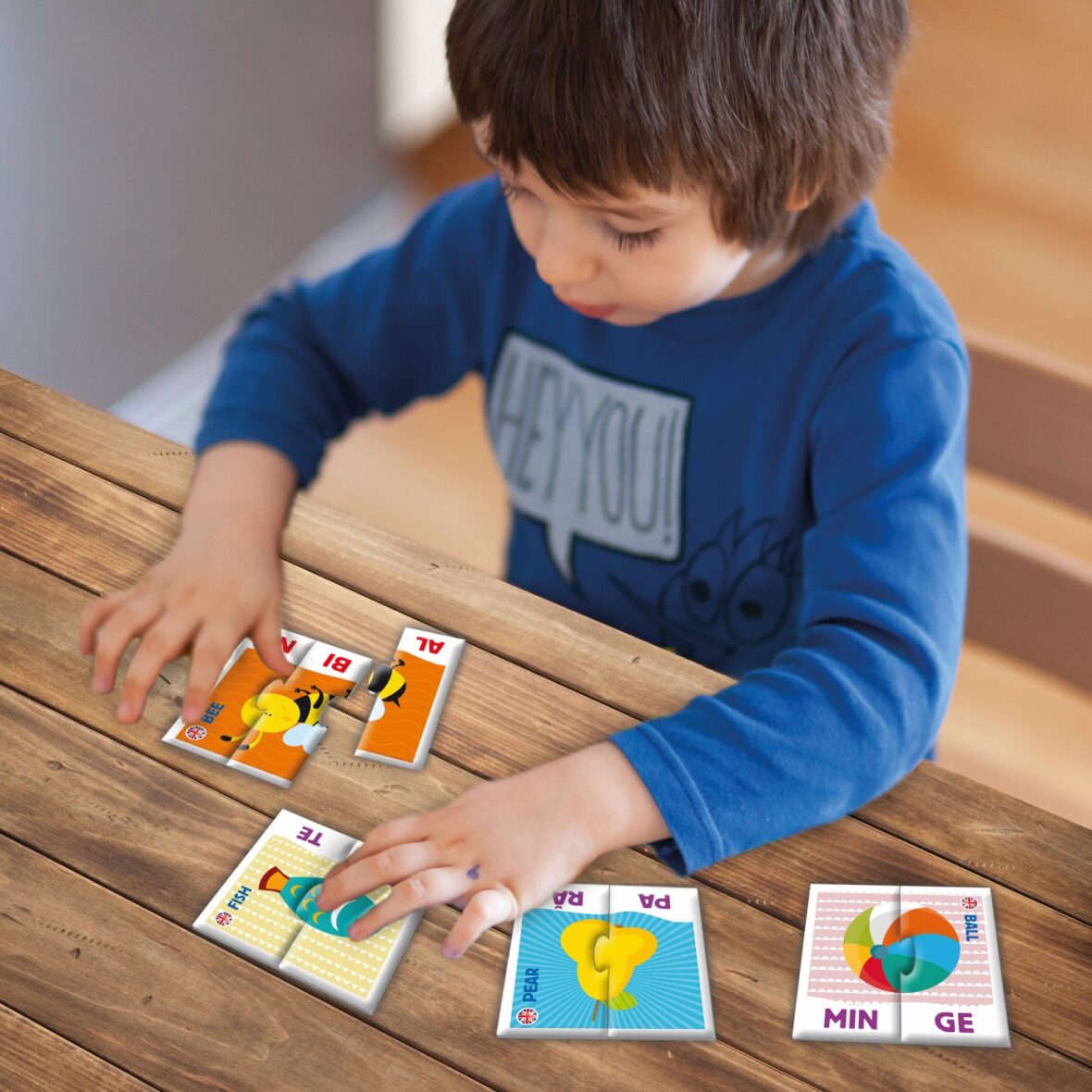Child playing with puzzles