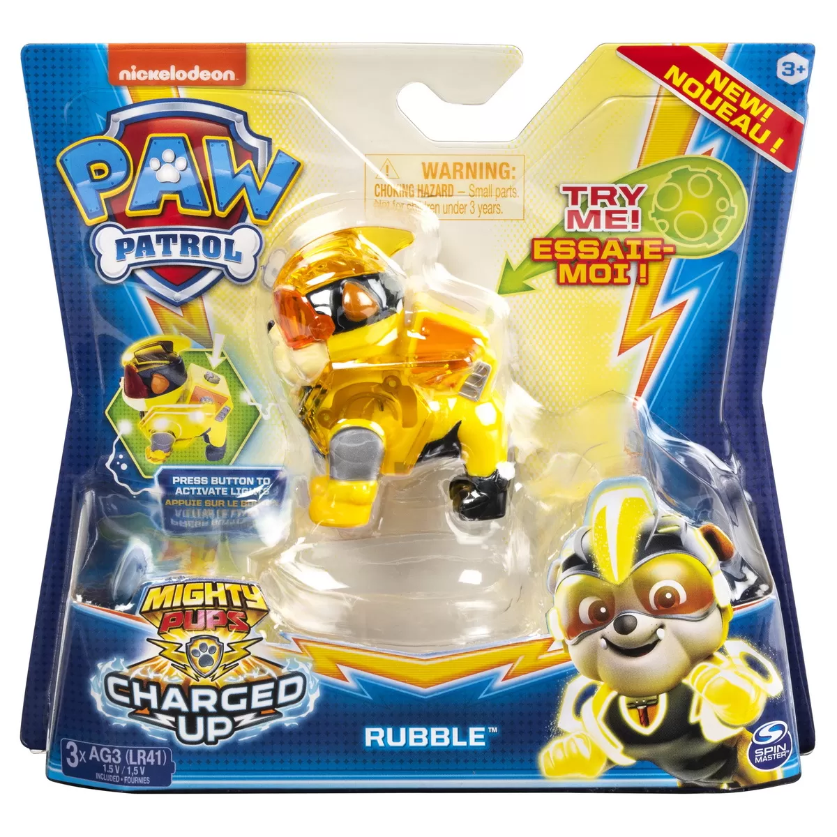 PATRULA CATELUSILOR CHARGED UP FIGURINA LUMINOASA RUBBLE