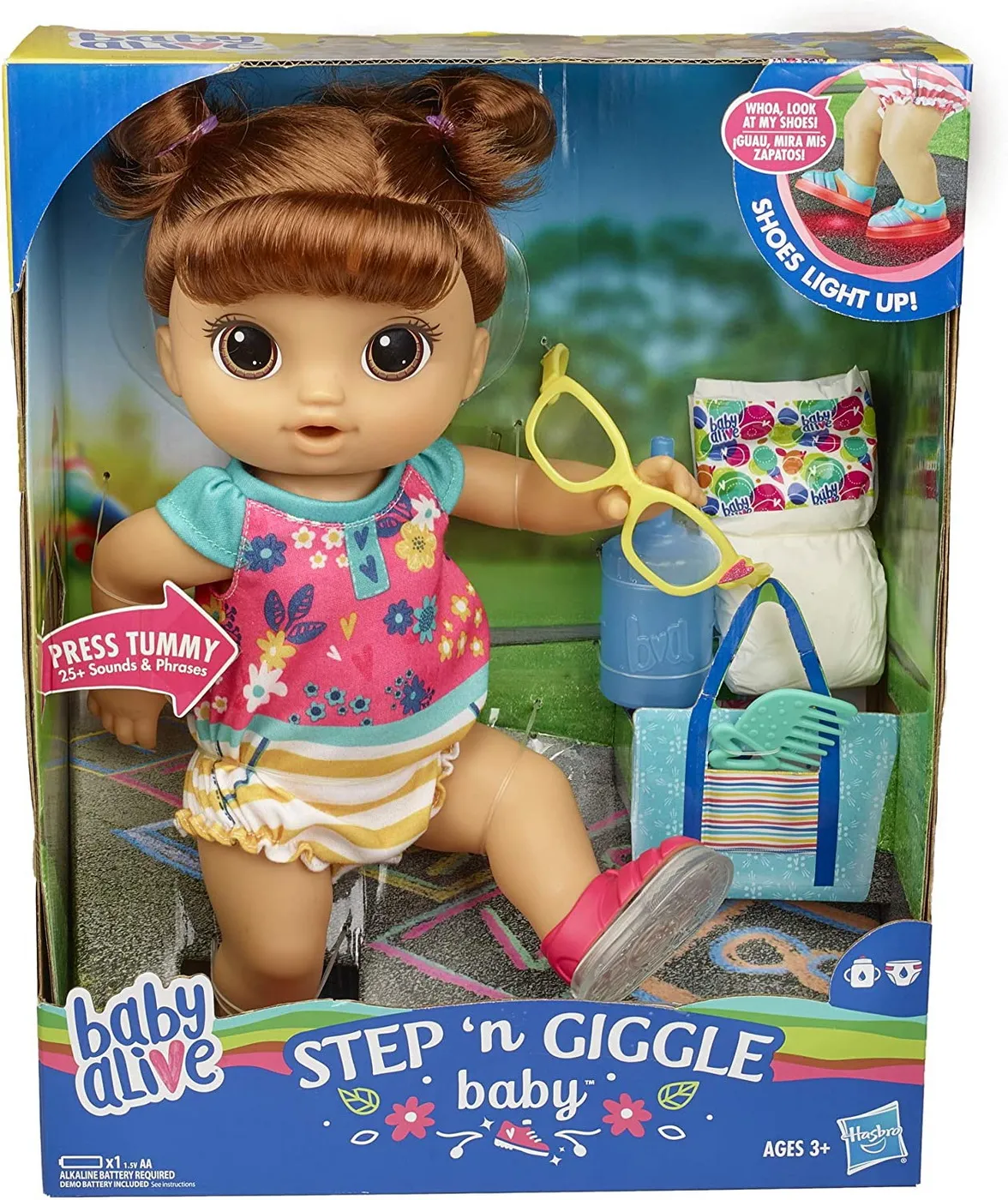 BEBELUS SATEN BABY ALIVE PASESTE SI PANTOFII VOR LUMINA