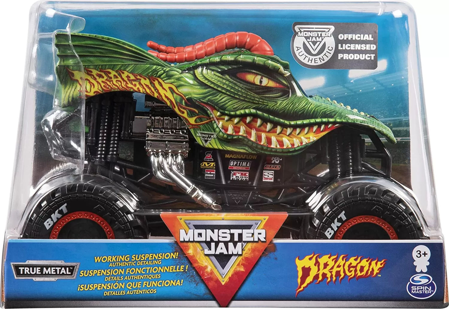 MONSTER JAM MACHETA METALICA SCARA 1 LA 24 DRAGON