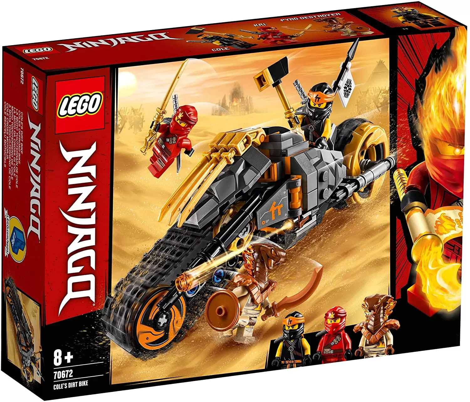 LEGO NINJAGO MOTOCICLETA DE TEREN A LUI COLE 70672