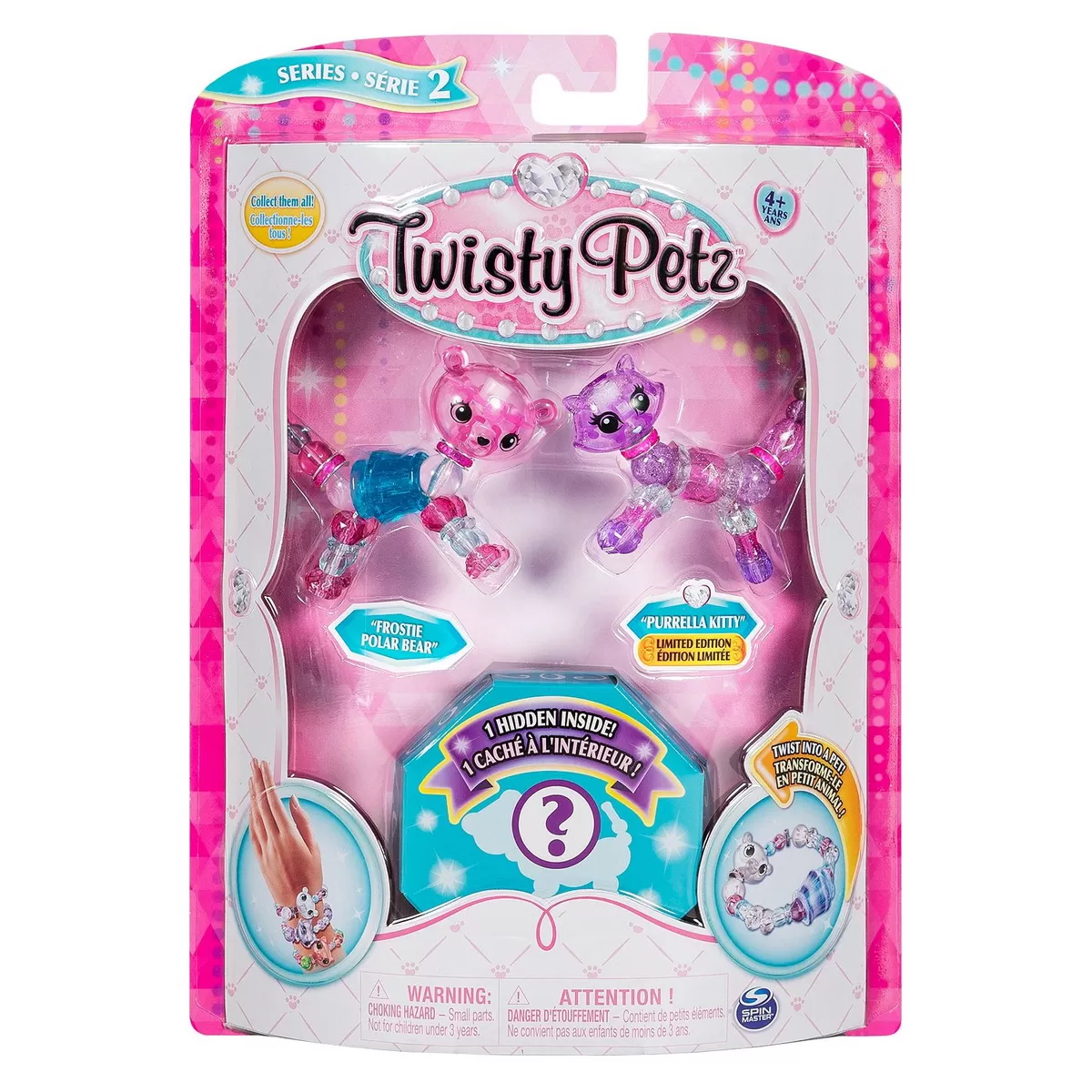 TWISTY PETZ SET 3 BRATARI ANIMALUTE URSULET PISICUTA SI SURPRIZA