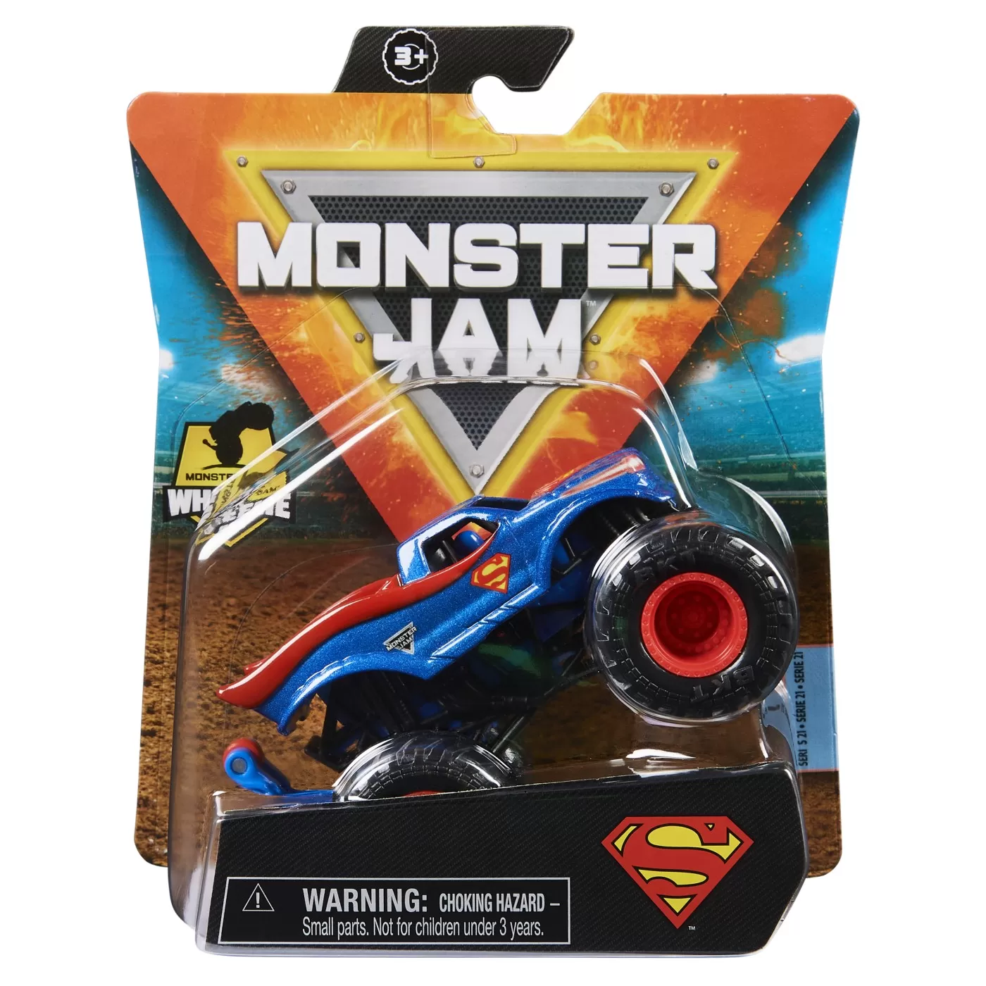 MONSTER JAM MASINUTA METALICA SUPERMAN SCARA 1 LA 64