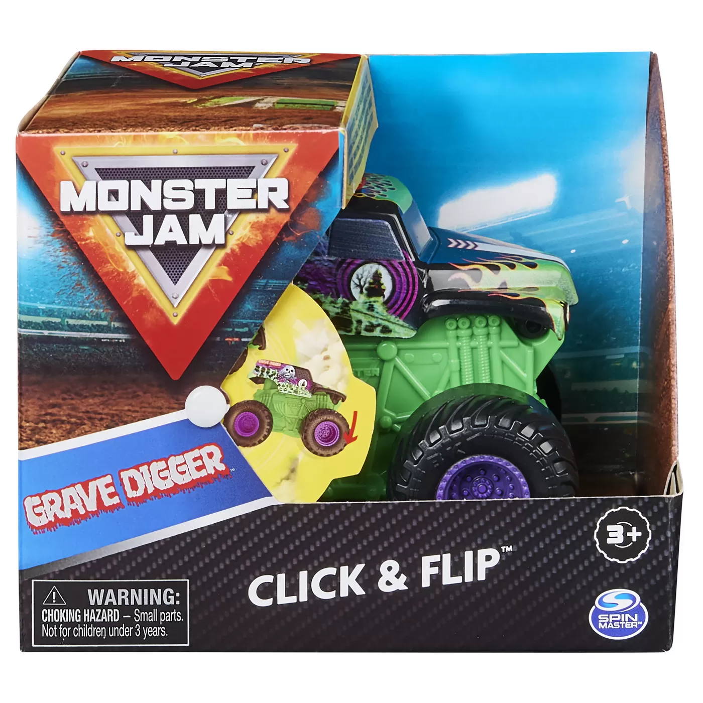 MONSTER JAM GRAVE DIGGER SERIA CLICK FLIP SCARA 1 LA 43