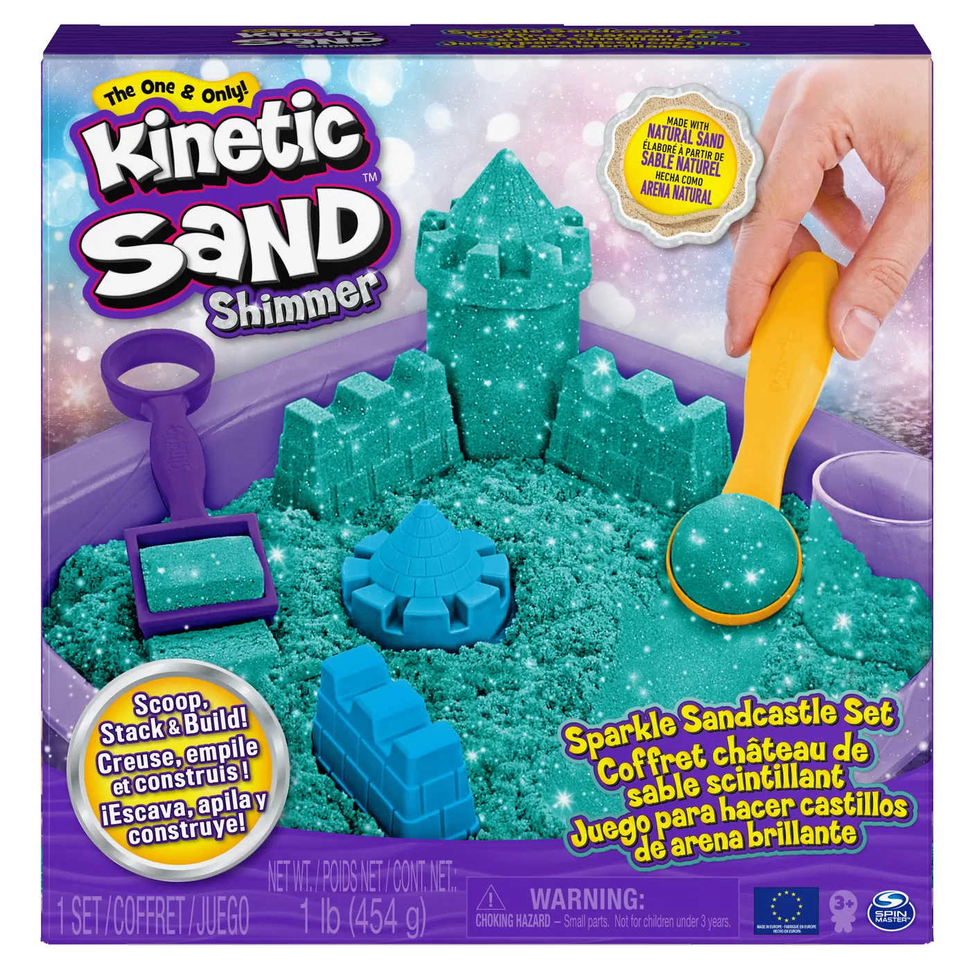 KINETIC SAND CASTELUL STRALUCITOR DIN NISIP ALBASTRU