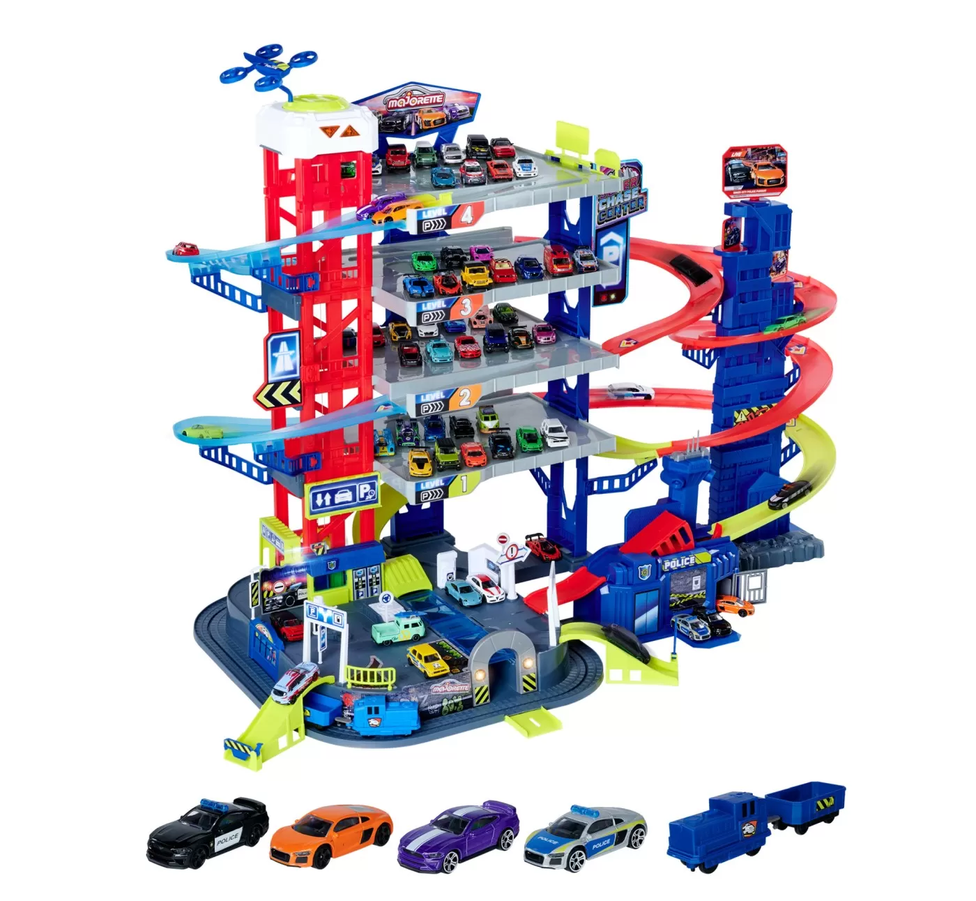 MAJORETTE CENTRU SUPER CHASE CU 5 VEHICULE