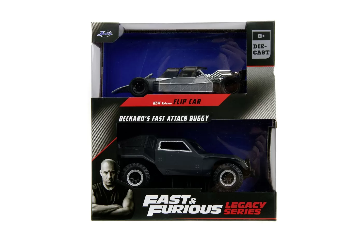 JADA FAST AND FURIOUS SET 2 MASINI METALICE FLIP CAR 1:32