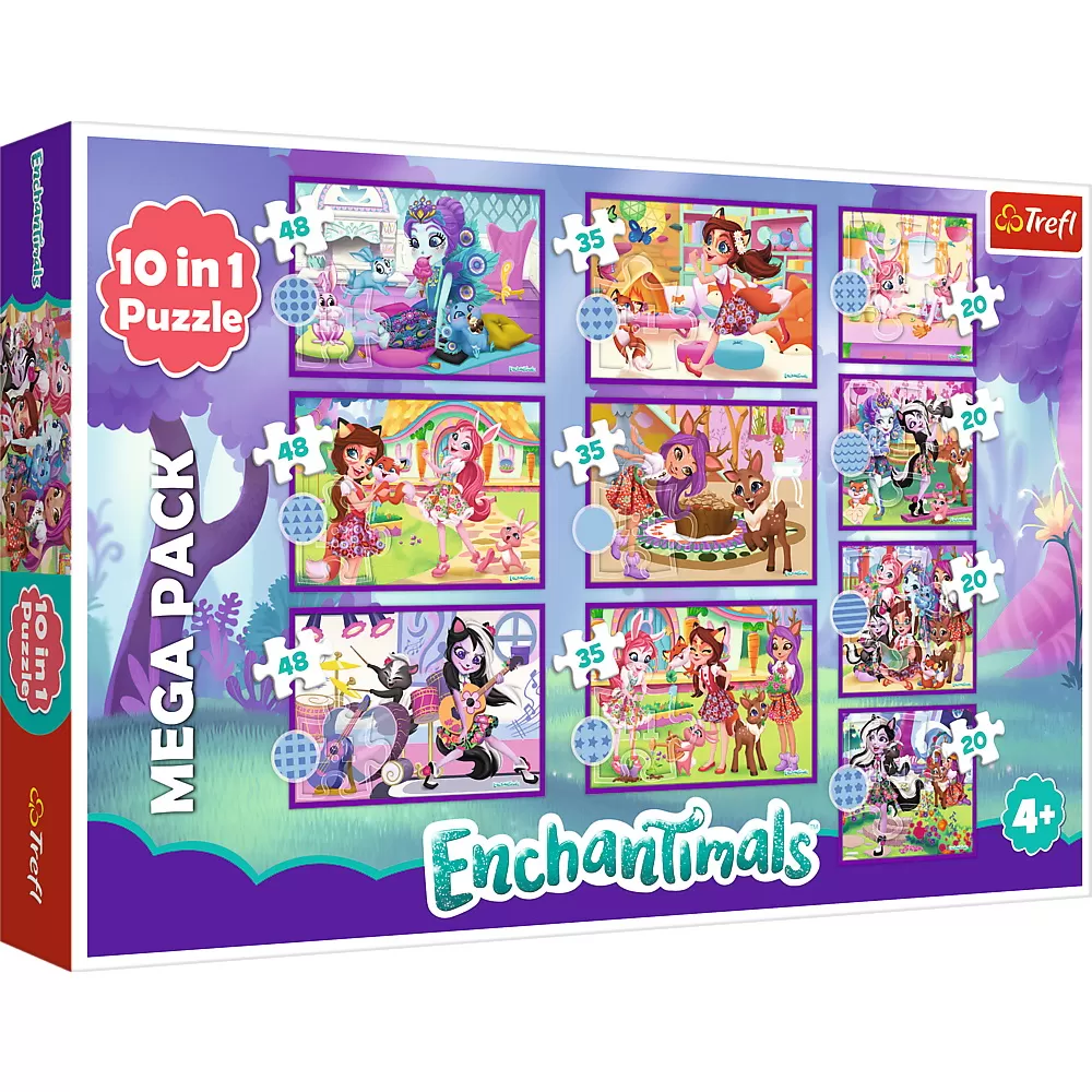 PUZZLE TREFL 10IN1 ENCHANTIMALS – FETELE UIMITOARE