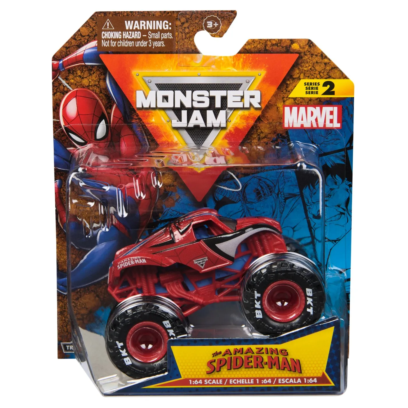 MONSTER JAM MARVEL CAMION GIGANT AMAZING SPIDER MAN SCARA 1 LA 64