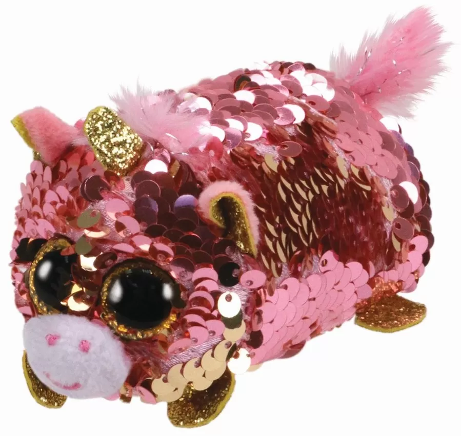 PLUS TY 10CM TEENY TYS UNICORN FLORAL SUNSET CU PAIETE