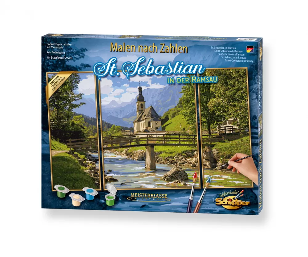 KIT PICTURA PE NUMERE SCHIPPER SF. SEBASTIAN IN RAMSAU, 3 TABLOURI