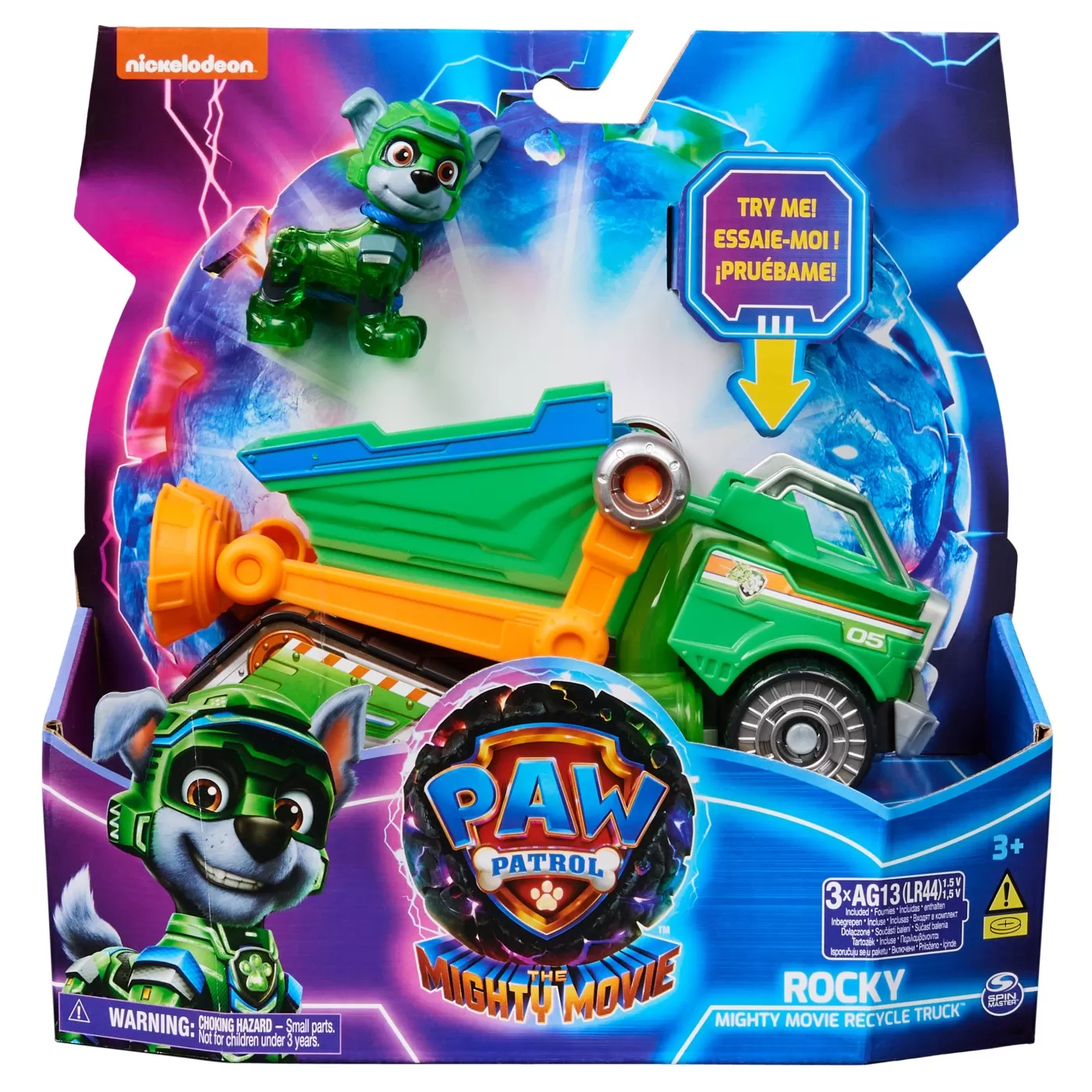 PATRULA CATELUSILOR MIGHTY MOVIE CAMION DE RECICLARE ROCKY