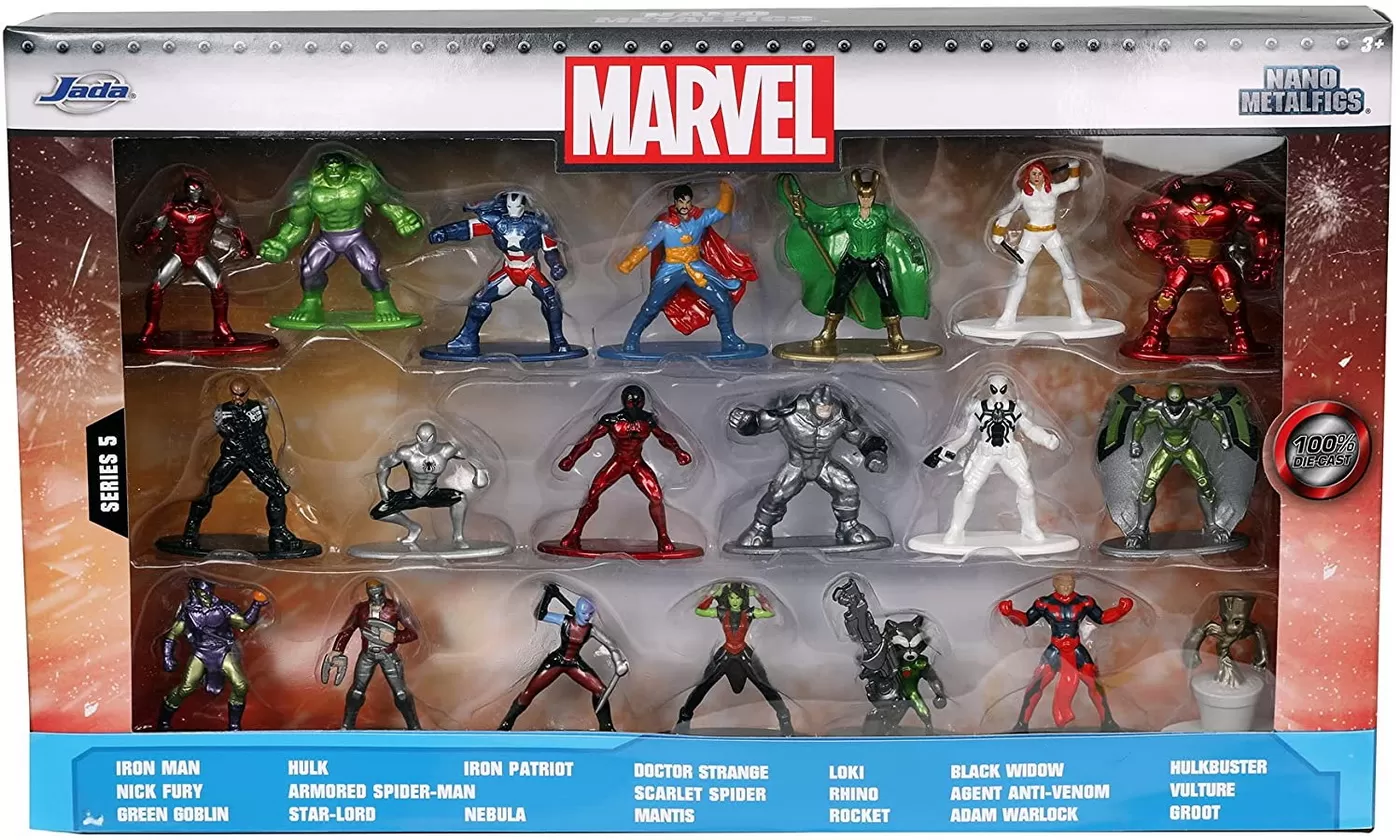 MARVEL SET 20 DE NANOFIGURINE METAL 4CM