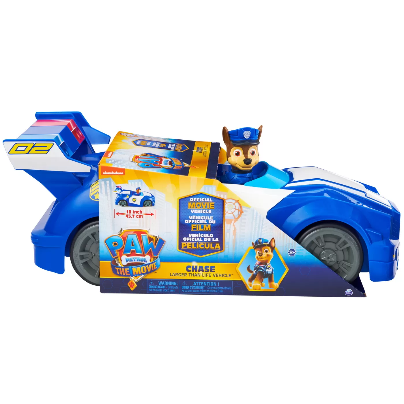 PATRULA CATELUSILOR MASINA DE POLITIE A LUI CHASE 45CM