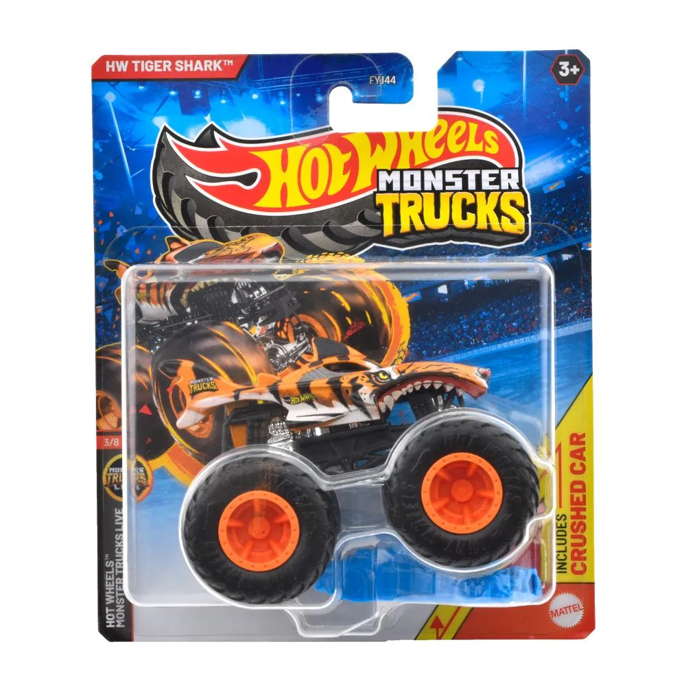 HOT WHEELS MONSTER TRUCK MASINUTA TIGER SHARK SCARA 1:64