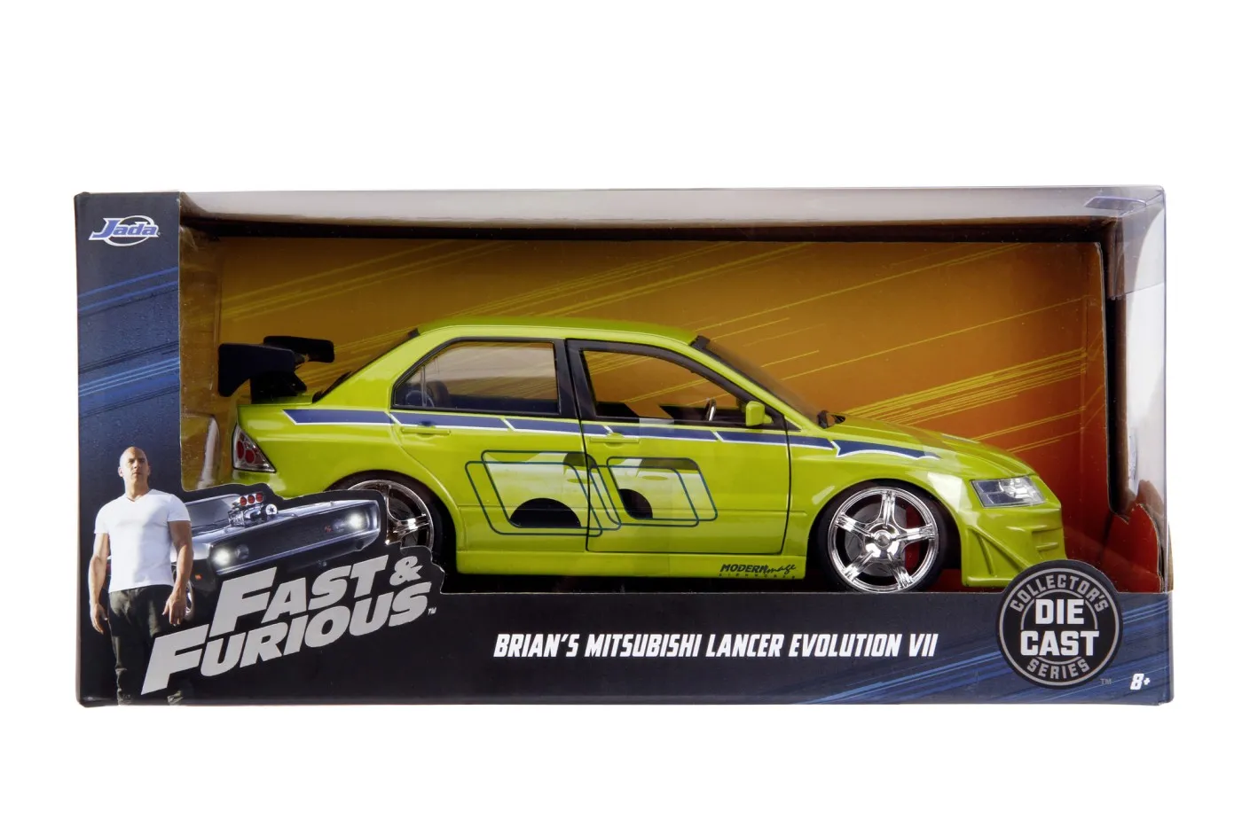 JADA FAST FURIOUS MASINUTA METALICA MITSUBISHI LANCER EVOLUTION VII SCARA 1:24