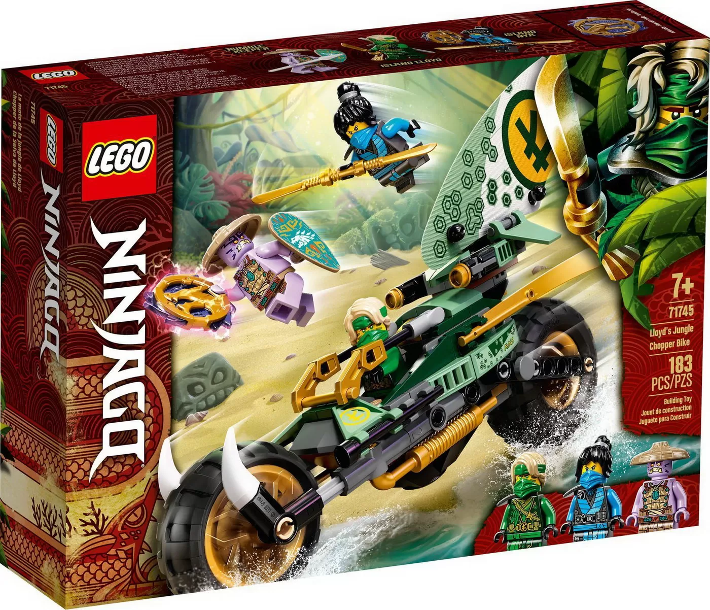 LEGO NINJAGO MOTOCICLETA CHOPPER DE JUNGLA A LUI LLOY 71745