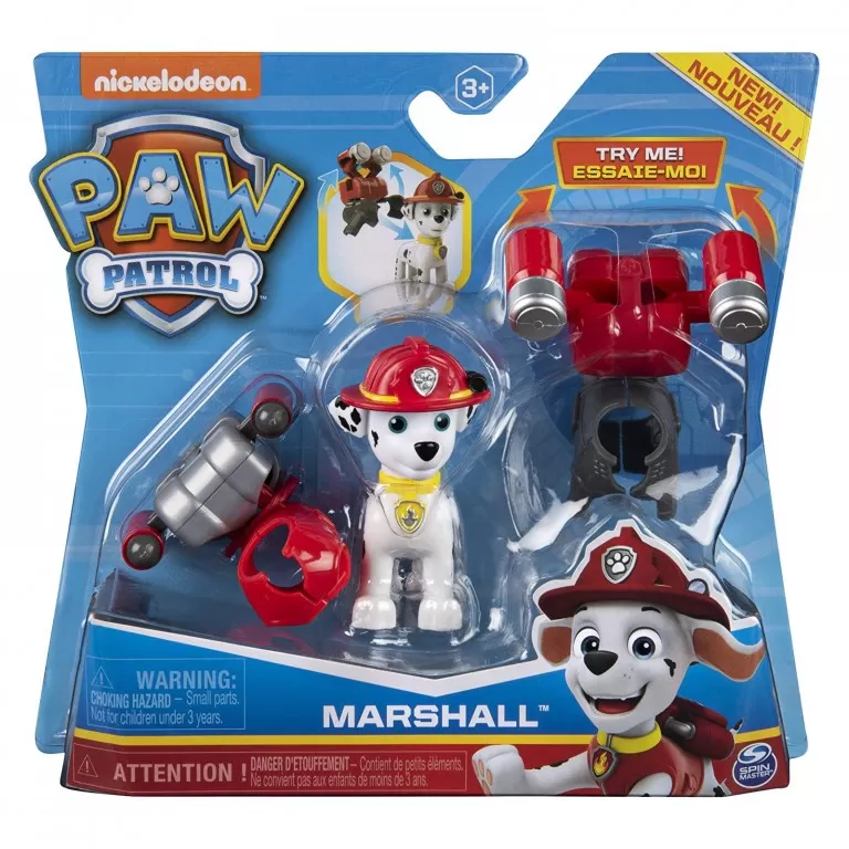 PATRULA CATELUSILOR FIGURINA DE ACTIUNE POMPIERUL MARSHALL CU 2 UNIFORME