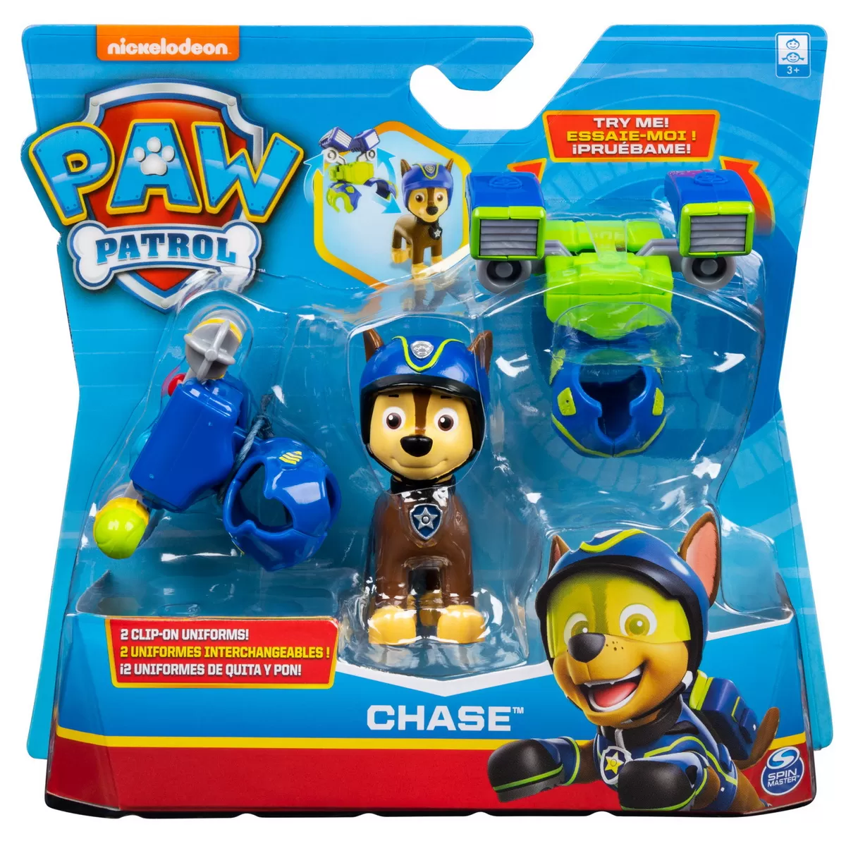 PATRULA CATELUSILOR FIGURINA DE ACTIUNE POLITISTUL CHASE CU 2 UNIFORME