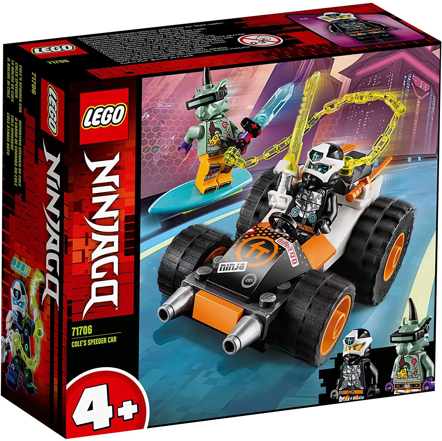 LEGO NINJAGO MASINA DE VITEZA A LUI COLE 71706