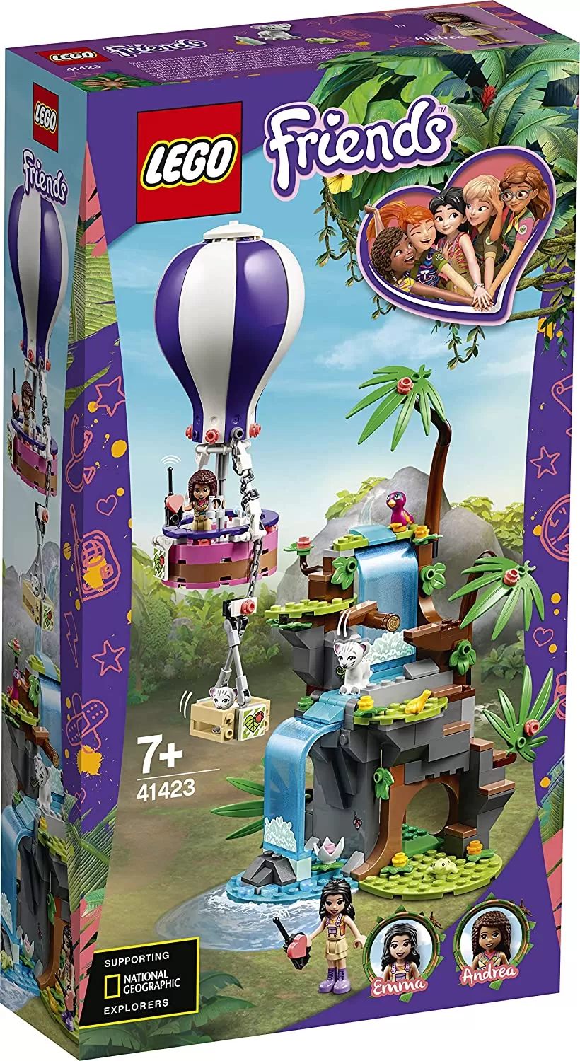 LEGO FRIENDS SALVAREA TIGRULUI DIN JUNGLA CU BALONUL DE AER CALD 41423